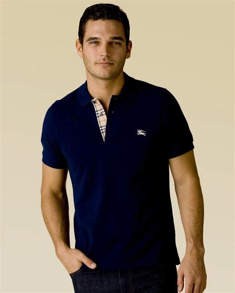 burberry polo tee blue|Burberry polo shirts men's outlet.